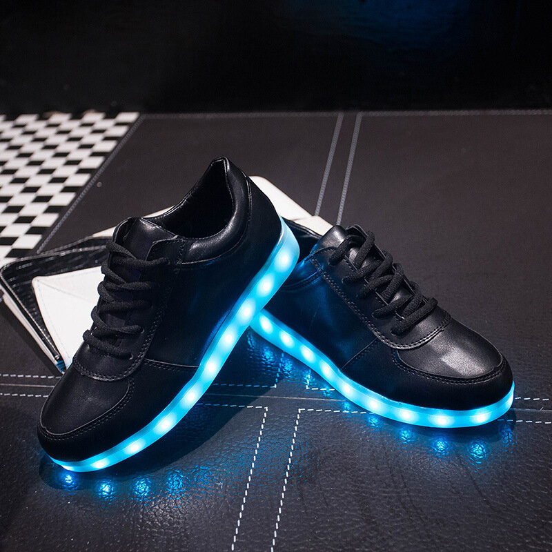 Hot Sale 2023 Adult Womens Mens Kid Luminous Sneakers Glowing USB Charge Boys LED Colorful Light-up Shoes Footwear Dancing Shoes