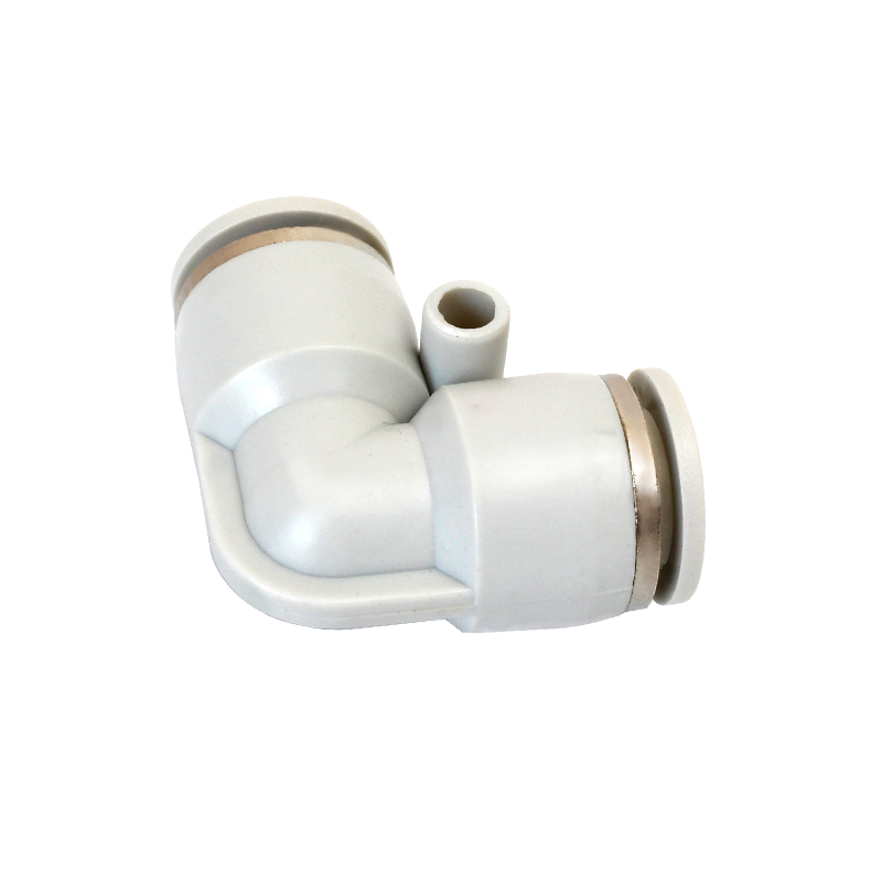 2 Pcs Black/White PV Pneumatic Joint Right Angled 90 Degree Plastic Elbow PV 04 06 08 10 12 16mm Gas Pipe Quick Connector