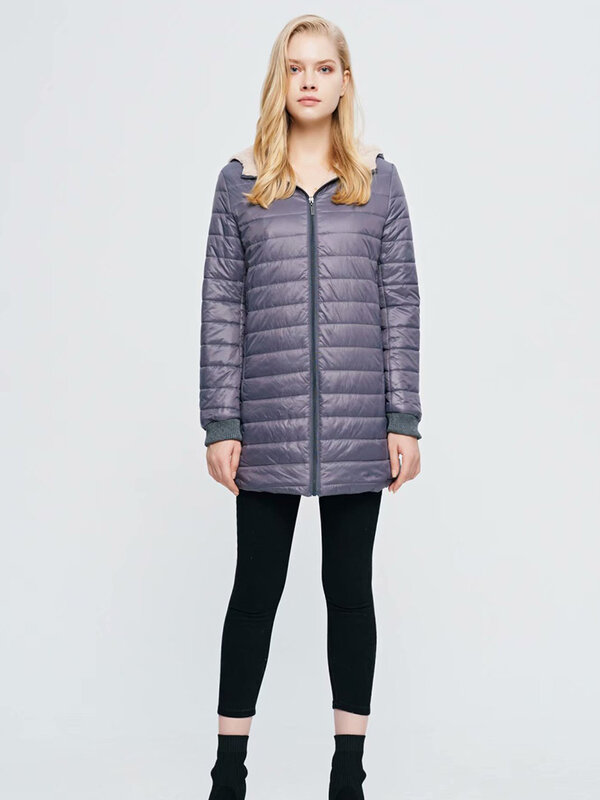 Mantel Bertudung Bulu Tebal Wanita 2022 Jaket Mode Longgar Hangat Jaket Lengan Panjang Longgar Wanita Saku Elegan Musim Gugur Musim Dingin