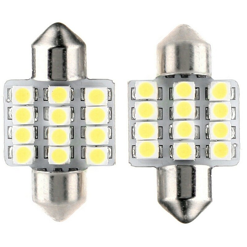2PCS Super Bright Festoon 12SMD LED Bulbs Suitable for Fog Lights and Daytime Running Lights Unique and Vivid Color