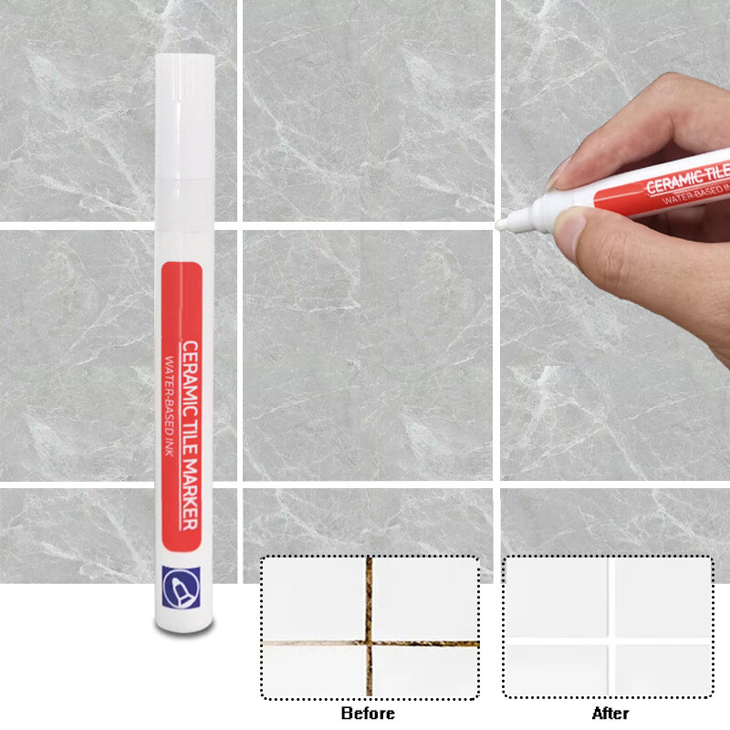 12Color Waterproof Tile Seam Marker Pen Grout Tile Marker Wall Seam Pen For Tile Floor Bathroom Decontamination Seam Repair Tool