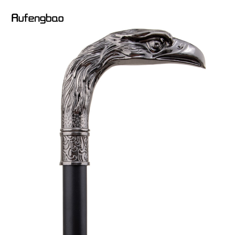 Silver Eagle Long Head Totem  Single Joint Fashion Walking Stick Decorative Cospaly Party Walking Cane Halloween Crosier 93cm