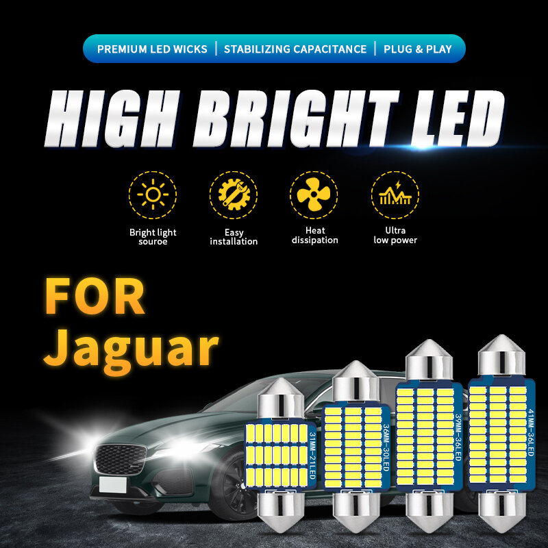 Accessori per auto luce di lettura interna a LED 4000K 6000K C5W C10W per Jaguar XF XJ F-Type E-Type F-Pace E-Pace X-Type S-Type XKR