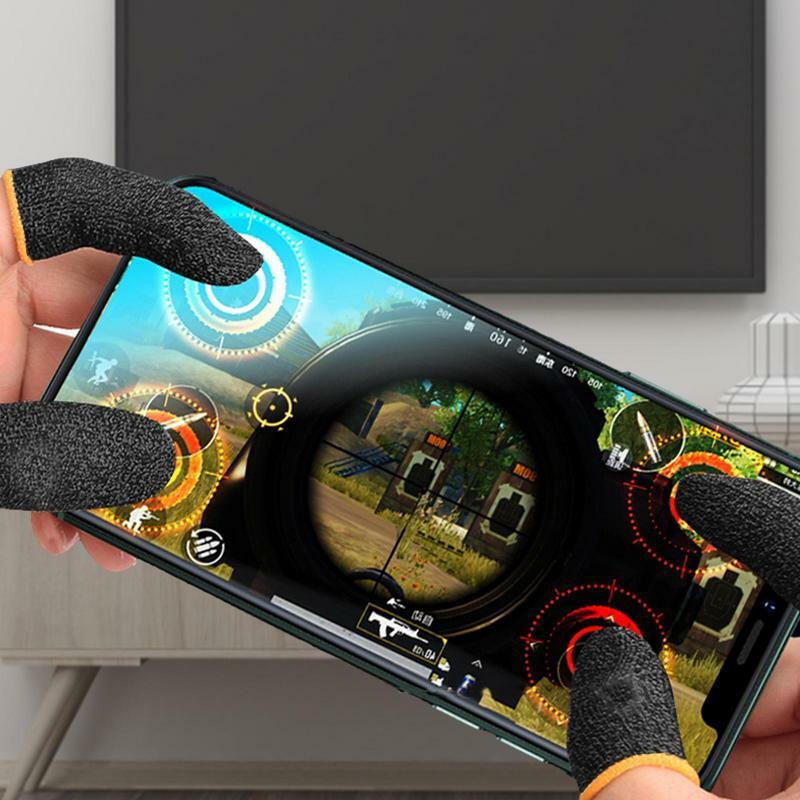 Video Game Finger Sleeves Mobile Phone Game Thumb Finger Protector Nonslip Anti-sweat Carbon Fiber Thumb Sleeve for Touch Screen