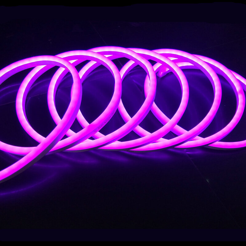Lampu Neon Led pesta liburan Wifi tahan air Pvc Smd 5050 Rgb lampu Strip Neon kustom tali