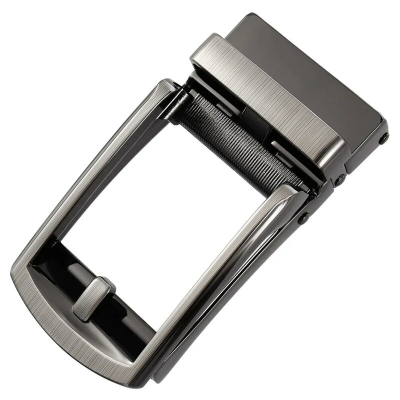 Boucles de ceinture automatiques en alliage d'affaires pour hommes, boucle de plaque unique, cliquet de 3.5cm, ceinture de créateur, accessoires pour hommes