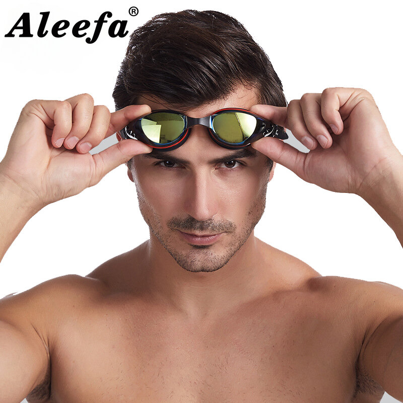 Occhiali per miopia da nuoto per adulti e bambini occhiali con clip per naso, antiappannamento, sposa reversibile