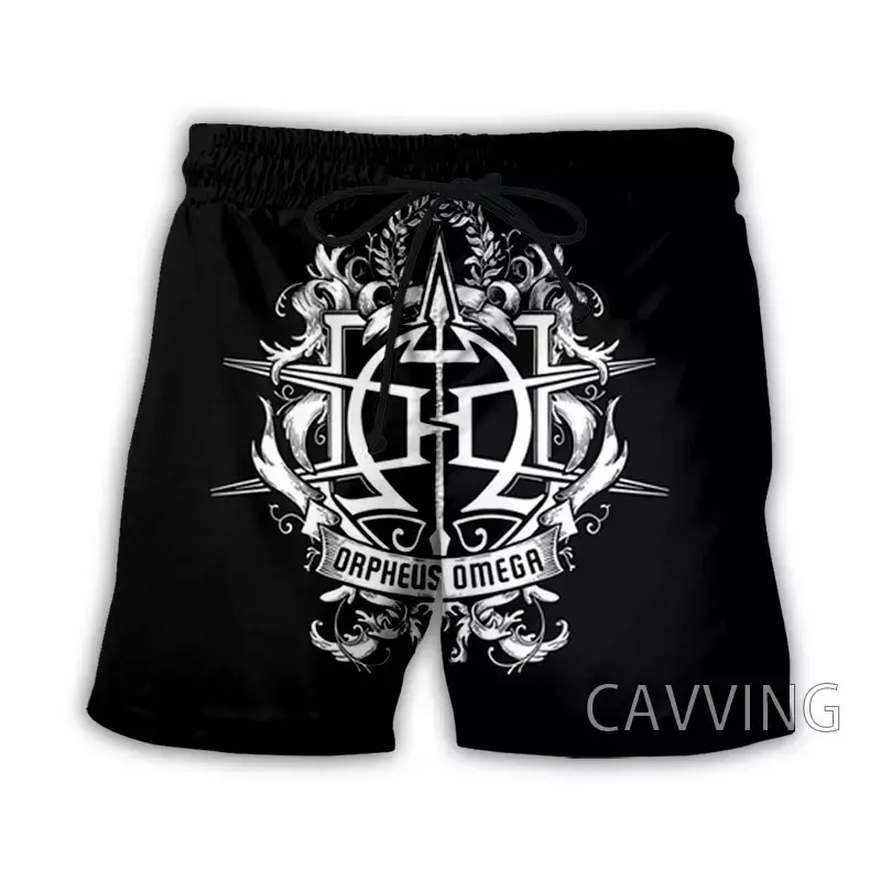 CAVVING-Shorts de plage College en 3D ORPHEUS OMEGA Band pour femmes et hommes, Streetwear d'été, Shorts de survêtement décontractés à séchage rapide