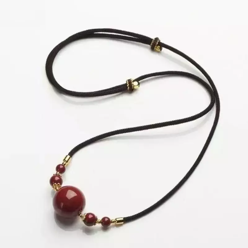 Bracelet de richesse Feng Shui pour hommes et femmes, cinabre, clavicule, collier pendentif, amulette de paix, année de vie, nouveau style