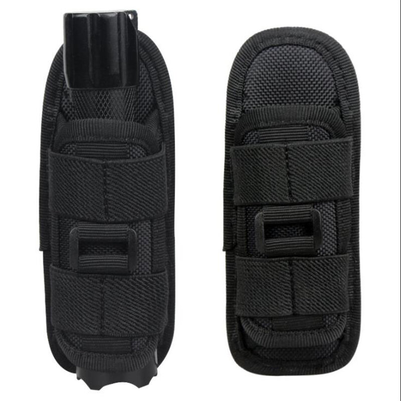 Tactical Hunting Nylon Flashlight Pouch 360 Degrees Rotatable Outdoor Portable Flashlight Cover