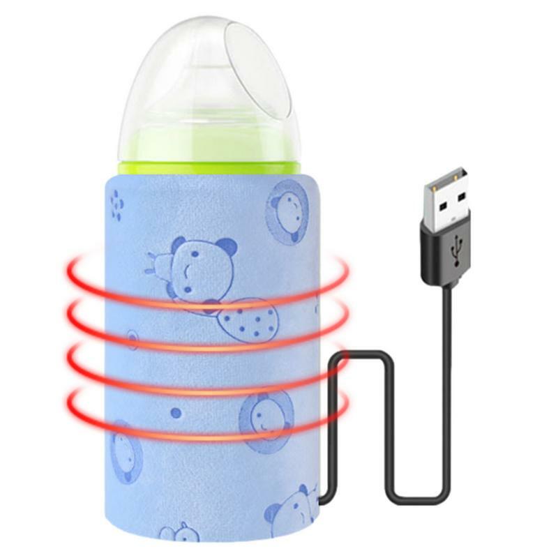 Calentador de botellas portátil USB, cubierta de aislamiento térmico, bolsa de lactancia, funda térmica