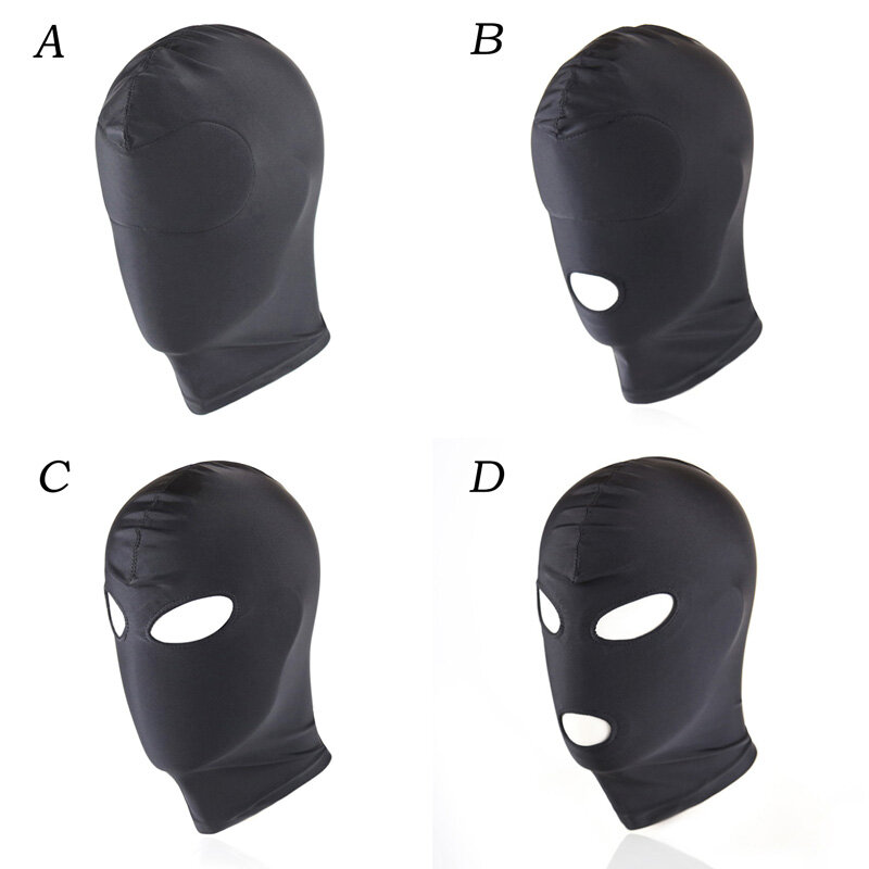 1/2/3 buraco das mulheres dos homens adulto elastano balaclava boca aberta rosto máscara de cabeça olho traje escravo jogo role play