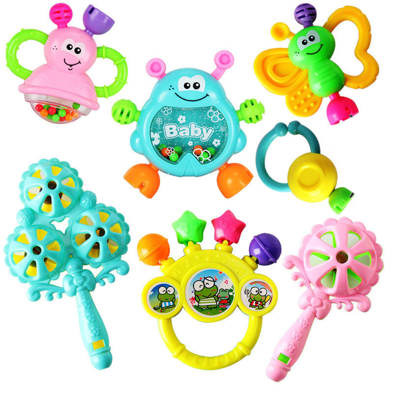 Infant Baby Toys Rattles Teething Toys Kids Hand Bell Children Development ABS Games Newborn Baby Toys 0-12 Months