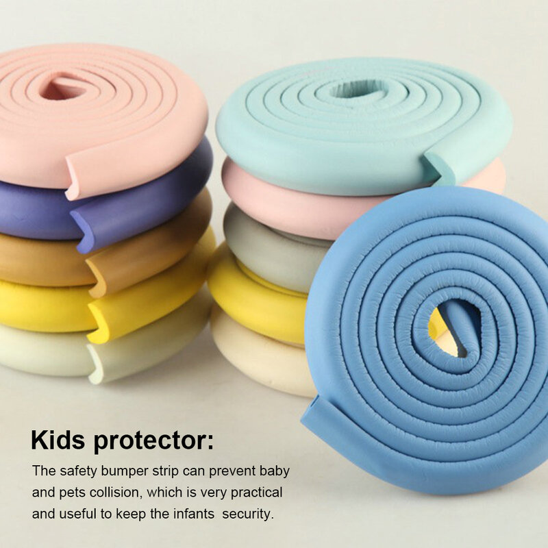2M spons Strip Bumper keselamatan anak, alat keamanan anak hewan peliharaan pelindung sudut meja Sofa ruang tamu rumah