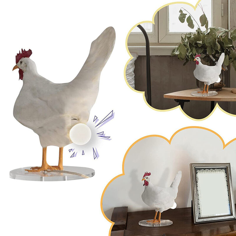1 Stück Taxidermie Huhn Lampe Dekoration kreative Simulation Legehennen Tier Hühnereier Licht Home Holiday Party Geschenk