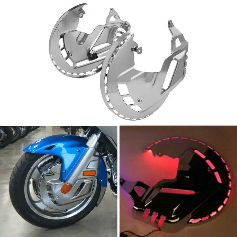 Cubiertas de Rotor de freno para motocicleta, anillo LED de fuego para Honda Goldwing GL1800 2001-2017 F6B 2013-2017