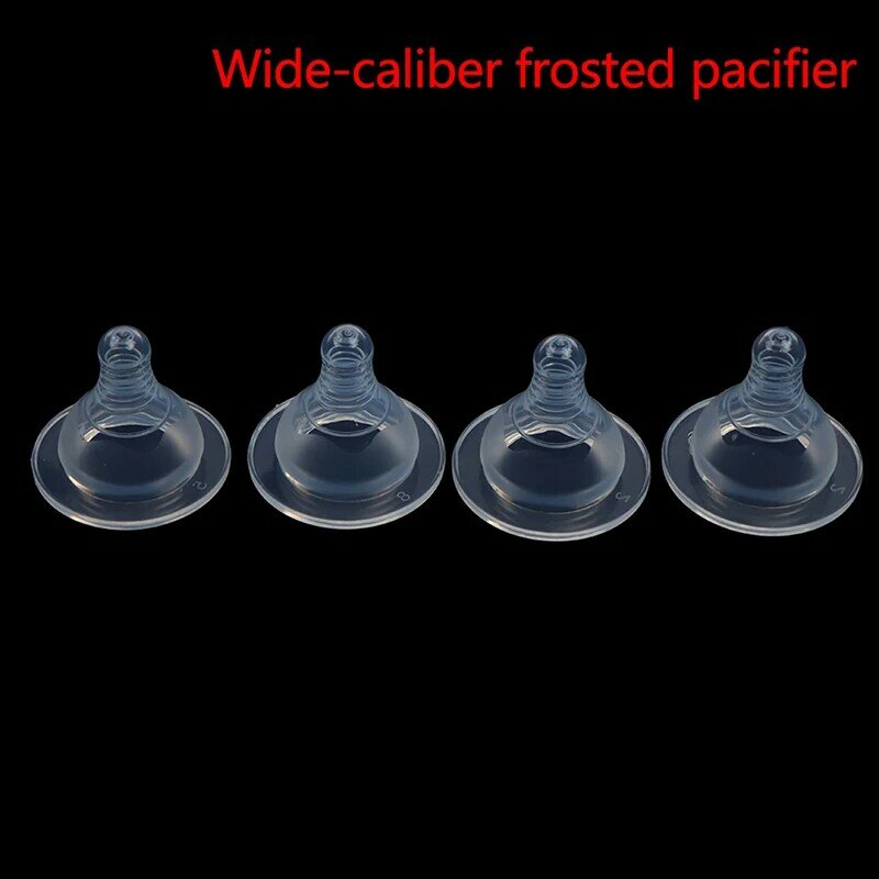 New Flexible Soft Silicone Pacifier Nipple Baby Wide Caliber Matte Pacifier