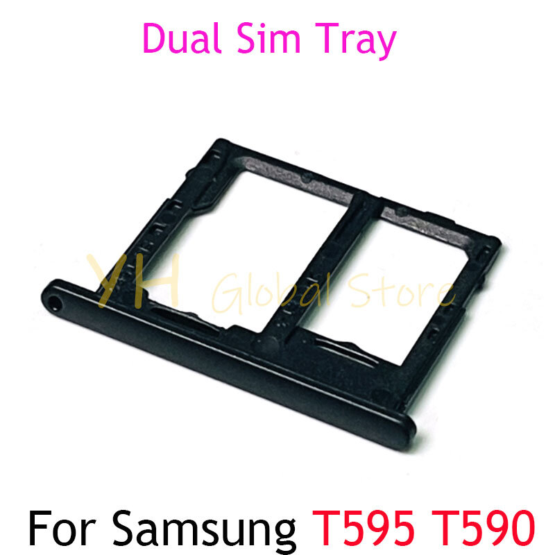 Untuk Samsung Galaxy Tab A 10.5 SM-T590 SM-T595 T590 T595 Sim Slot kartu pemegang baki Sim bagian perbaikan kartu