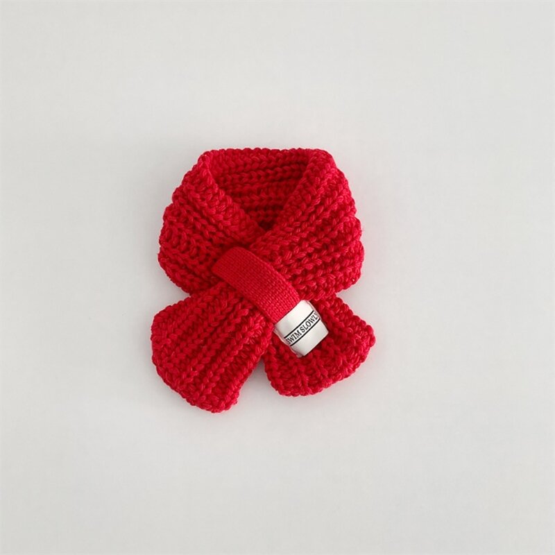 2023 nuova elegante sciarpa lavorata a maglia per le bambine dei ragazzi alla fazzoletto da collo antivento caldo bambino