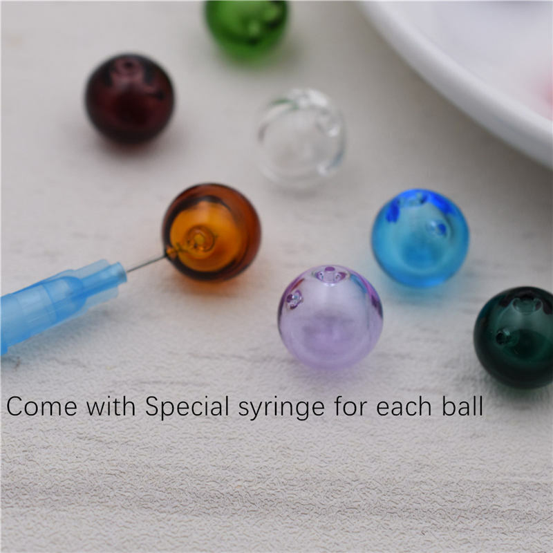 كرة عطر مصنوعة يدويًا من الزجاج موزع للزيوت العطرية ، زجاجة علاج بالروائح العطرية ، قلادة لصنع المجوهرات ، 8-16 أو 2 أو 2 أو