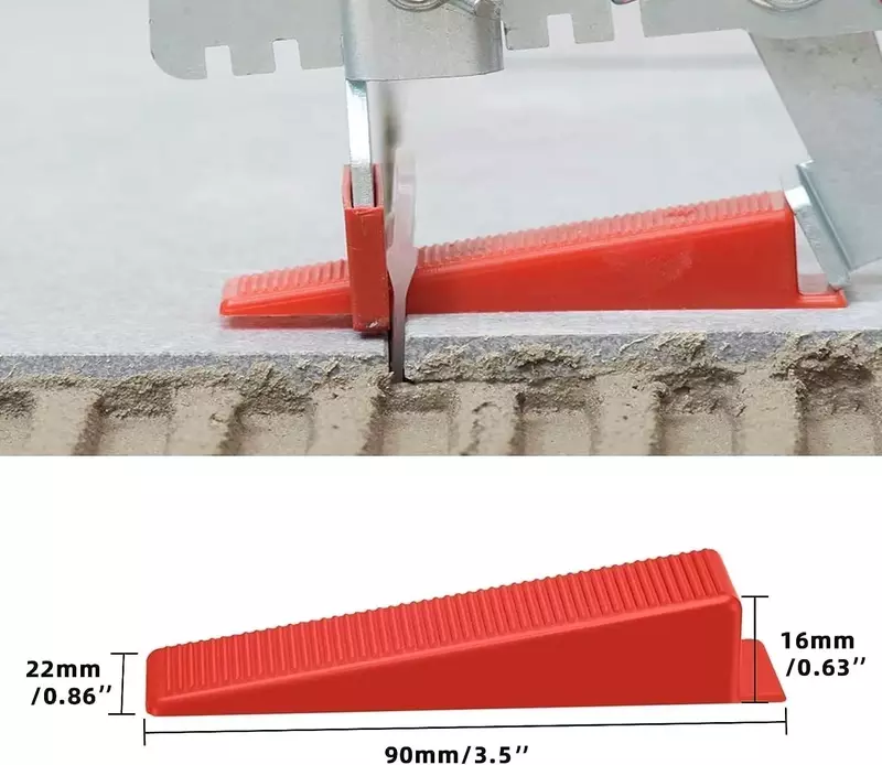 100PCS Red/ Black Plastic Wedges Ceramic Tile Leveling System Tiling Floor Wall  Carrelage Construction Tools Building