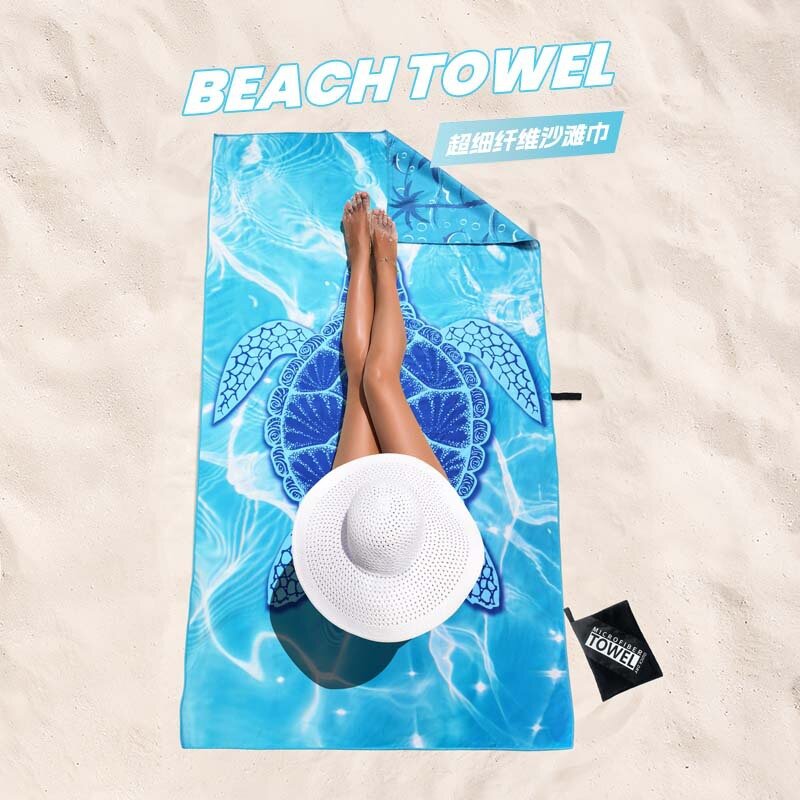 Serviette de plage légère en microcarence XL, extra large, fine, sans sable, pour voyage, piscine, yoga, essentiel