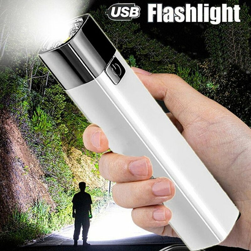 Portátil tático lanterna led, mini iluminação ao ar livre, 3 modos, cabo de carregamento USB, ultra brilhante, g3, 2 em 1