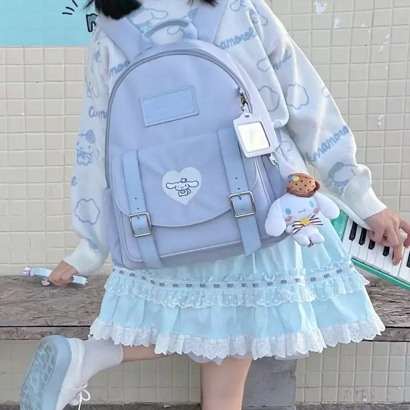 Mochila de lona de gran capacidad para niños, bolsa para tarjetas de regalo, MINISO Jade Guigou Melody Kuromi, 2024