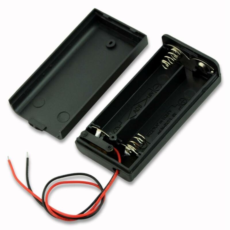 AA Power Bank 2X 18650 Box Case with Switch Wire Lead DIY Battery Container Cover On/Off 3.7V Storage Switch Holder Pack