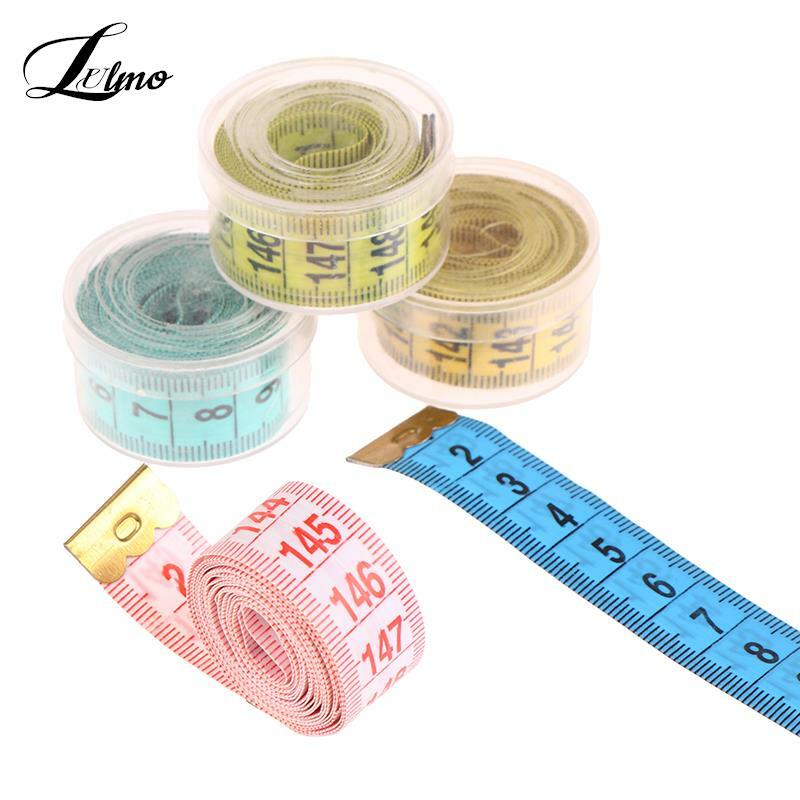Cinta métrica de costura suave, Color aleatorio, 150cm/60 ", regla de medición corporal, medida de sastre, medidor de centímetro