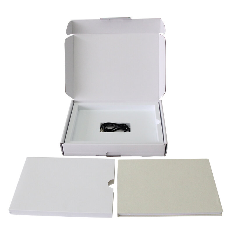 Customized 7 inch Linen video book  for Wedding  greeting card 7 inch IPS LCD screen  video brochure  video booklet