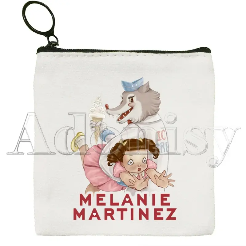 محفظة عملات معدنية من قماش Melanie Martinez ، مجموعة محفظة عملات معدنية ، محفظة صغيرة ، حقيبة مفاتيح بسحاب ، هدية يد