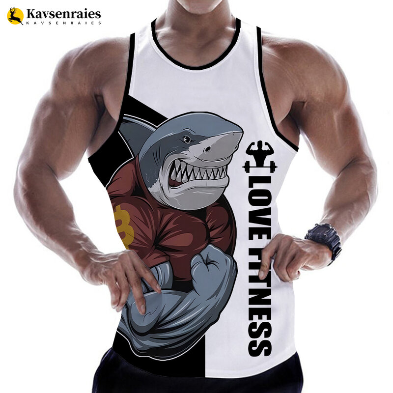 Rottweiler-camisetas sin mangas con estampado 3D de Rottweiler para hombre, Tops con estampado de letras de animales, chaleco sin mangas, ropa de calle Harajuku para gimnasio