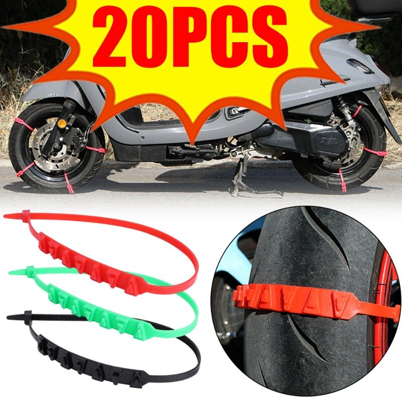 Motorcycles Tire Snow Chains Reusable Electric Vehicle Bicycle Winter Wheels Anti-Skid Cable Ties Tire Emergency Anti-Slip Chain