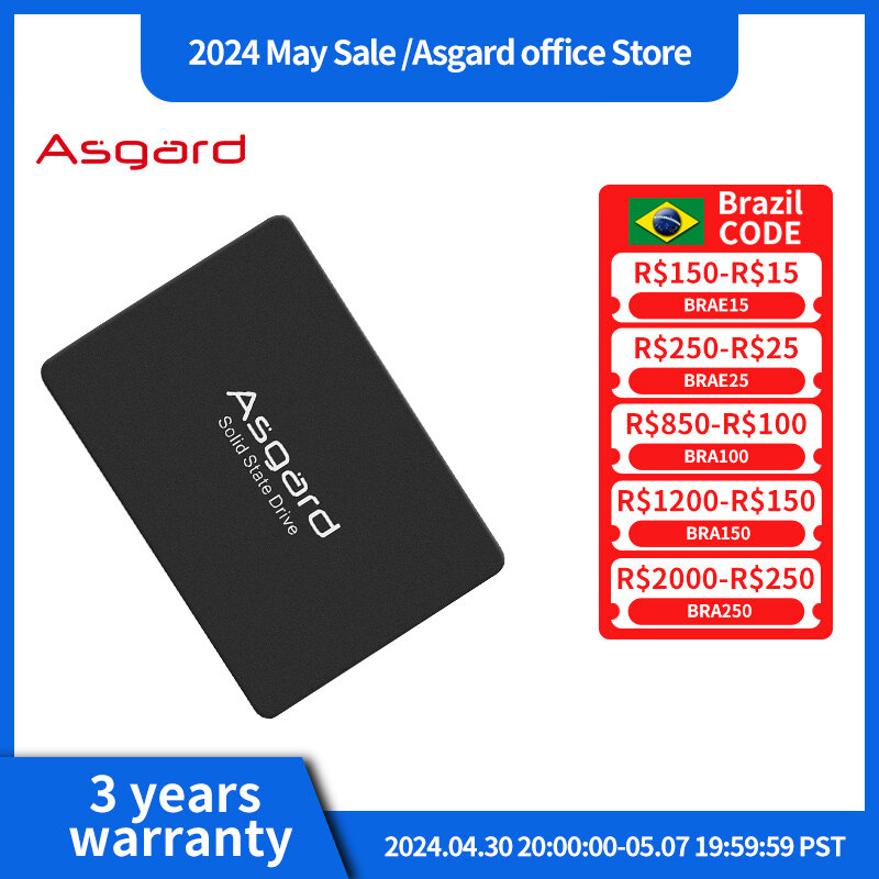 Asgard-Disco de estado sólido para laptop e desktop, SATA3, 256GB, 512GB, 1T, 2T, SSD 2.5, disco rígido