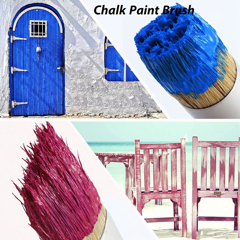 Pędzle do kredy i farba woskowa pędzle owalny pędzel do malowania akrylowego włosia szablony do meble drewniane wystroju domu