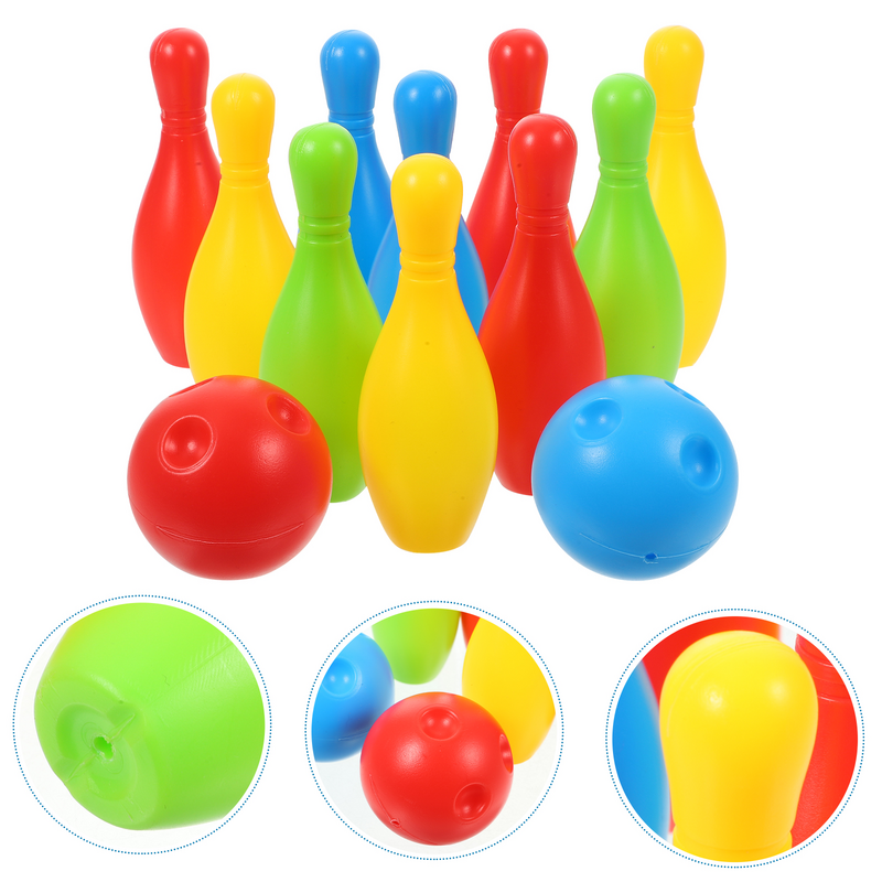 ชุดโบว์ลิ่งของเล่นประกอบด้วยลูกบอลและเกมโบว์ลิ่งในร่มและกลางแจ้งสำหรับนำเสนอเด็กการชุมนุมของครอบครัว