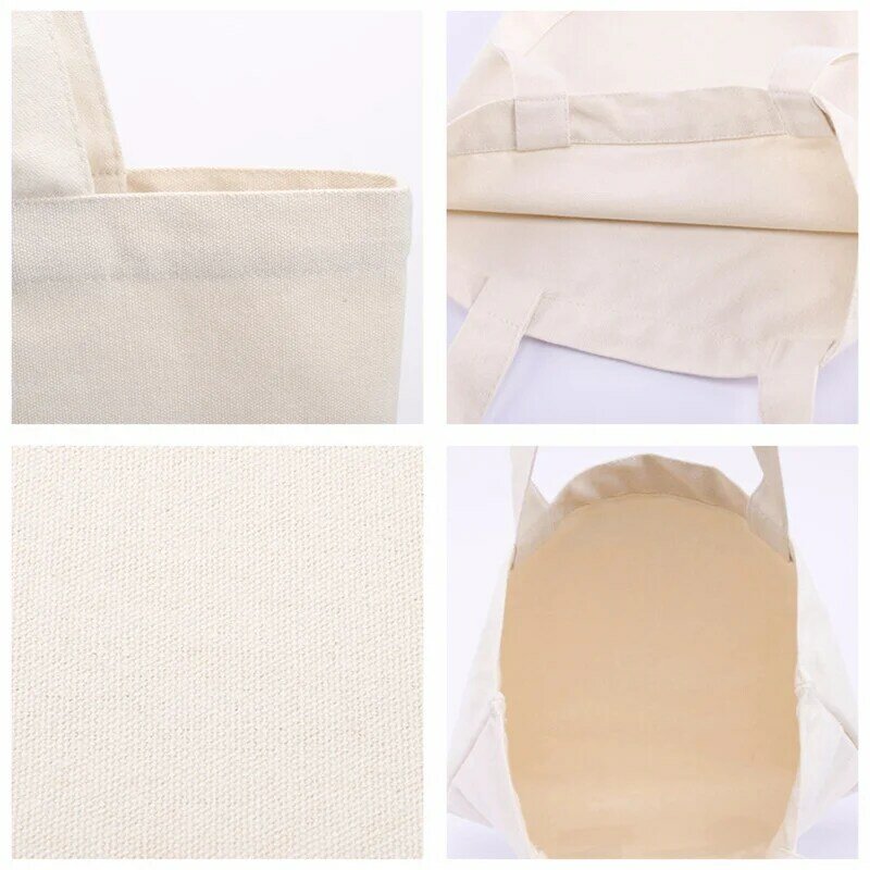 Herbruikbare Boodschappentas Grote Capaciteit Opvouwbare Blanco Milieuvriendelijke Draagtassen Opvouwbare Canvas Handtas Voor Dames Schoudertas