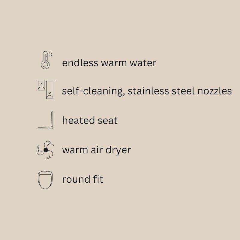Brondell S1400-RW Swash 1400 Luxus Bidet Toiletten sitz in länglichem Weiß mit Dual-Edelstahl-Düse sauber, endloses Wasser-