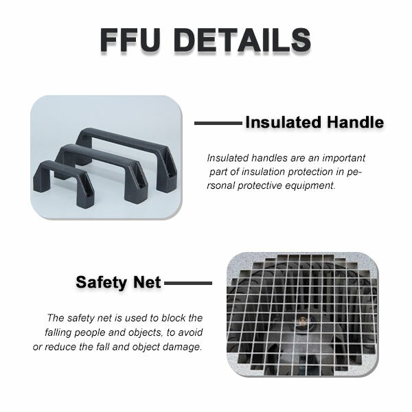 Unidade de filtro do fã da capa h14 ffu hepa do fluxo laminar para o quarto desinfetado
