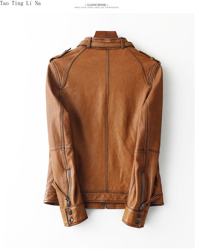 女性のための秋と冬のオートバイのジャケット,新しいスタンドアップの襟のジャケット,すべての一致する革のジャケット,2022