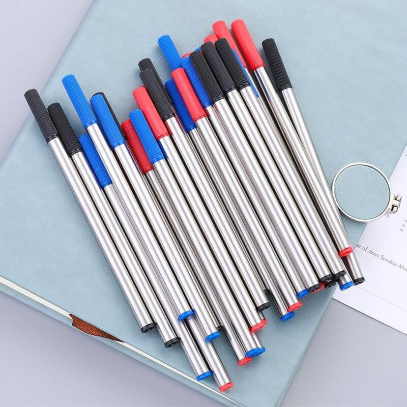 5pc 11cm recargas de metal 0.5mm rolo esferográfica caneta caneta caneta de esfera reenchimentos comprimento escritório material escolar papelaria
