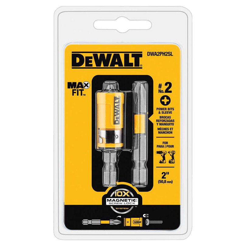 DEWALT DWA2PH2SL oryginalny wkrętaki MAXFIT 2 ''PH2 klucz udarowy zestaw rękawów obrotowych magnetyczny przyssawka akcesoria narzędziowe