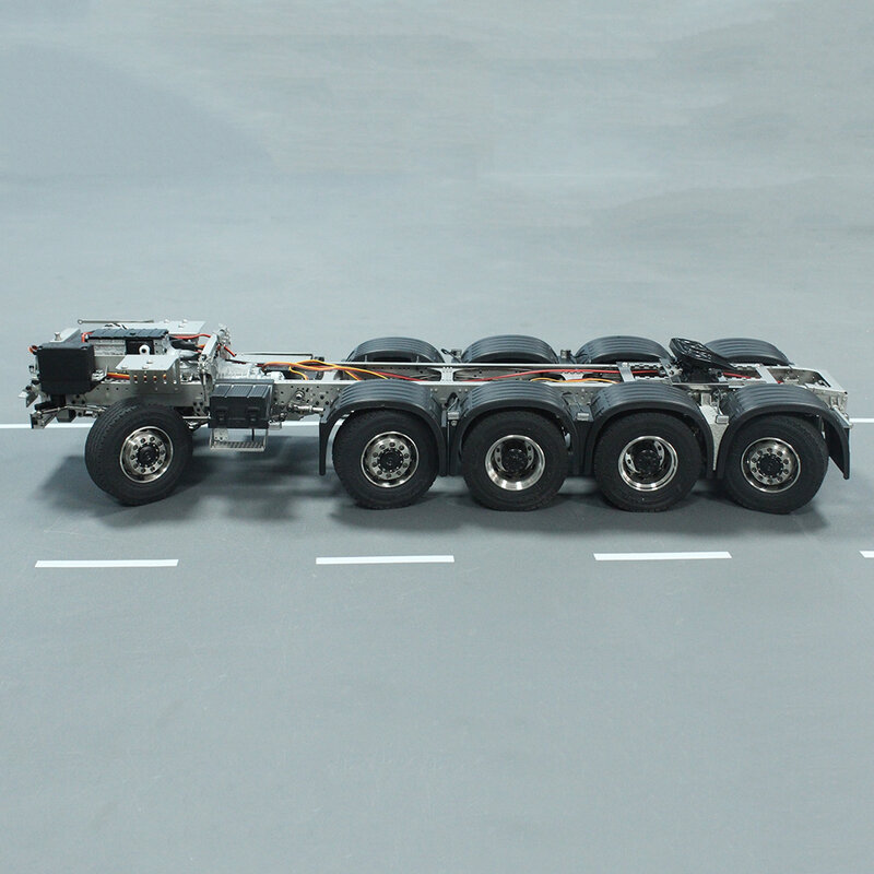 770S 1/14 10x10 Metal Chassis with Fenders Wave Box Wheel Bridge Reduction Equipment Remote Control Car Chassis Model Toy