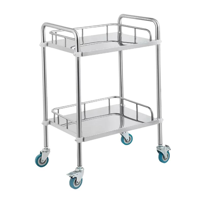 Carrinho utilitário com rodas bloqueáveis, Lab Serving Cart para Kitchen Fixing Clinic
