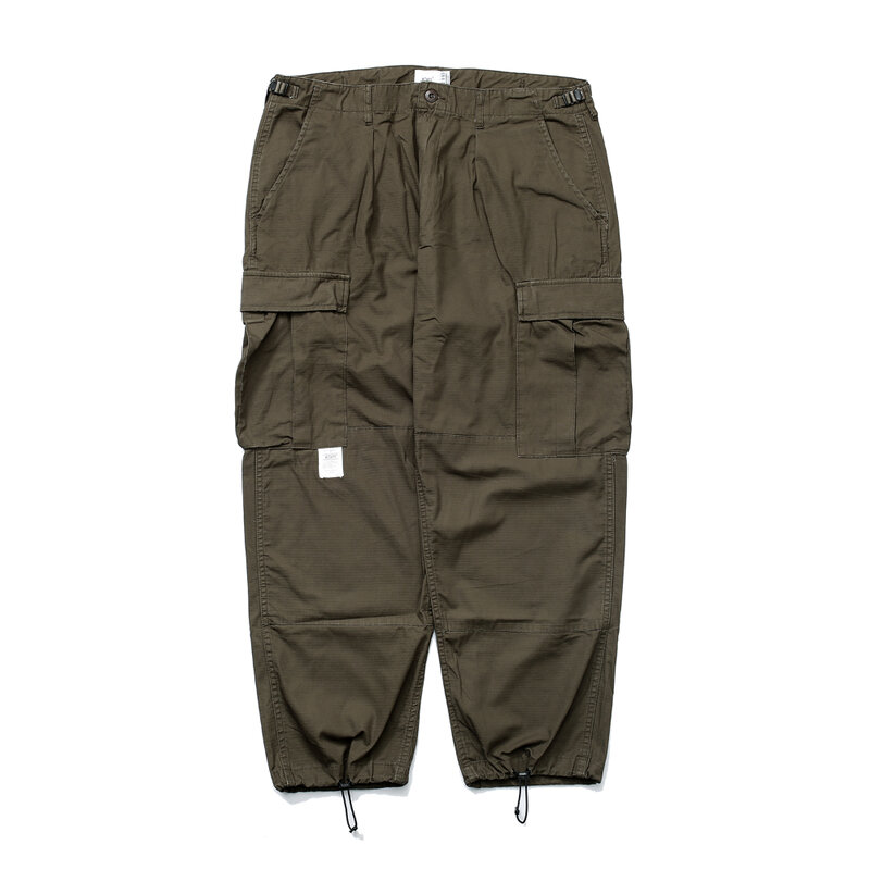 Pantalones de trabajo lavados WTAPS 24SS de marca de moda japonesa, pantalones casuales sueltos japoneses para hombres, pantalones de paracaidista plegables