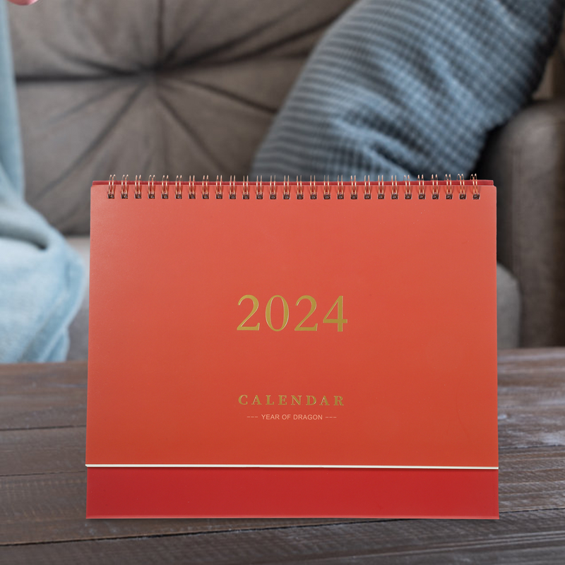 2024 Table Decor Portfolio Pocket cartelle Office Block Calendar per Desktop studenti mese Desktop