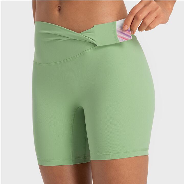 Pantalones cortos de Fitness para mujer, mallas deportivas transpirables de cintura alta para correr, gimnasio y entrenamiento, Verano