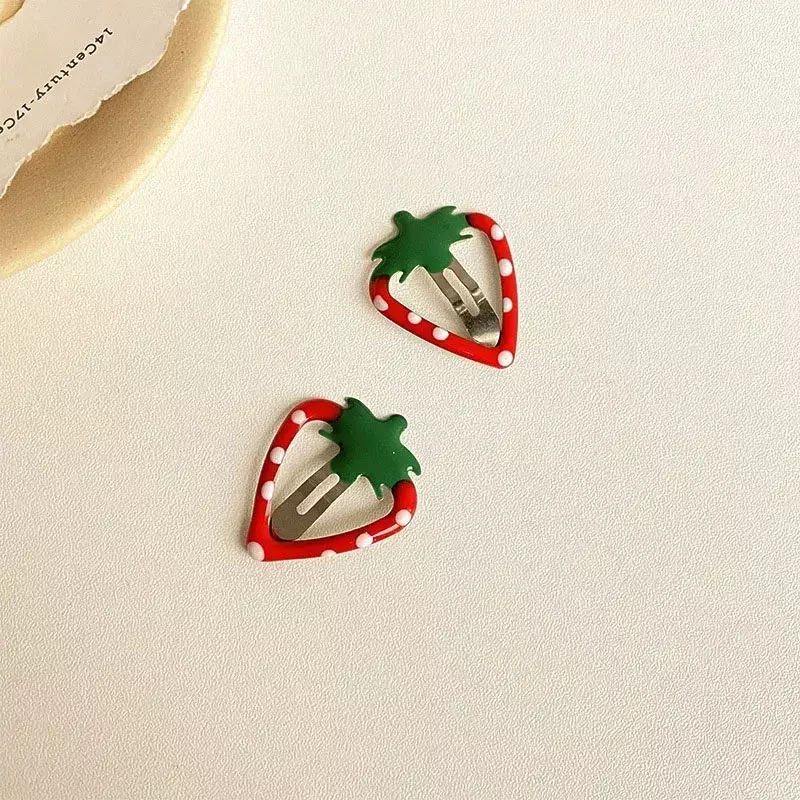 Hot Sweetly Strawberry Fruit BB Hair Claw Side Clips for Women Girls Kids Child Hairpin Gift Hair Accessories Headwear Ornament