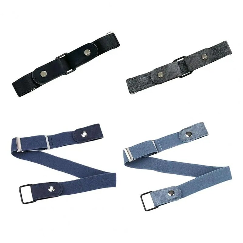 Lazyer Women Men Belt Adjustable Elastic Stainless Buckle Clothes Matching Unisex Waist Strap Pants Belt